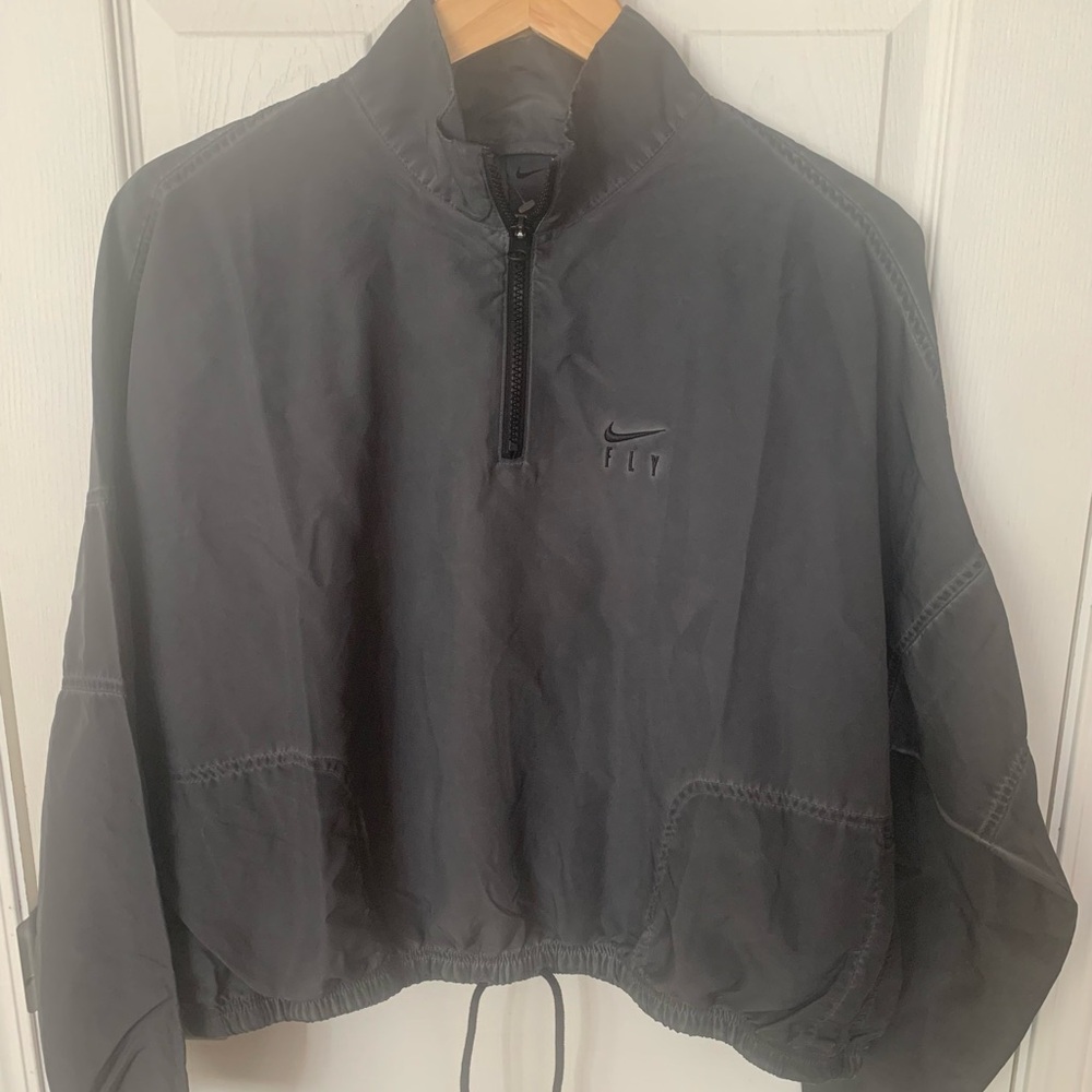 New Nike Retro Fit Women’s XL X-Large Dri-Fit 1/4 Zip Jacket Gray MSRP $100